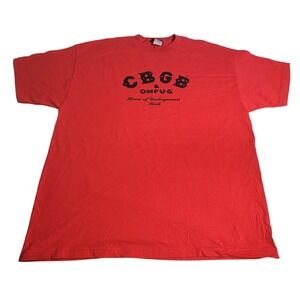 CBGB OMFUG Home of Underground Rock Red Graphic T-Shirt Mens 2XL